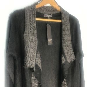 LO.RI. Italian Made Womens Brown Open Front Shawl